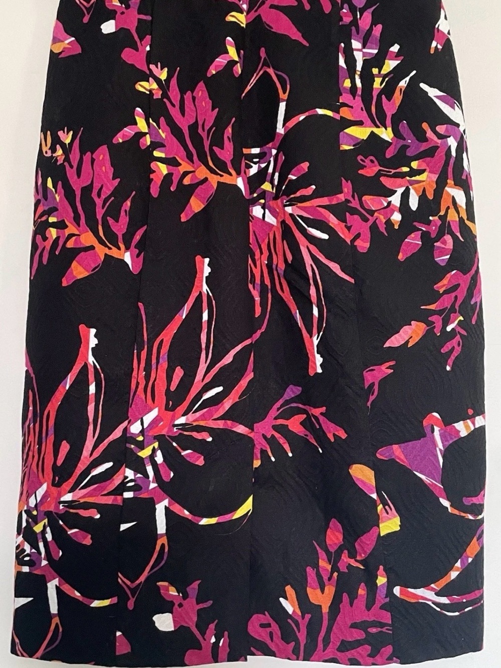 Jax Black Midi Dress with Magenta and Orange Floral Print - Picture 12 of 16